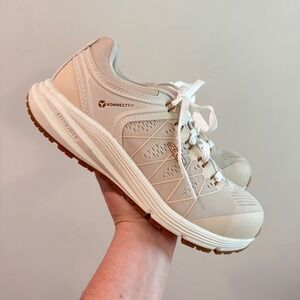 KEEN Utility Vista Energy Shift Women 9 Carbon Toe Work Shoes Beige White